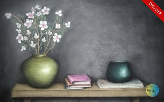 Green pots 100 x 60 cm / Mixed / Unframed, shipped in roll