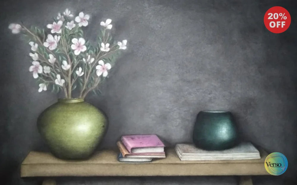 Green pots 100 x 60 cm / Mixed / Unframed, shipped in roll