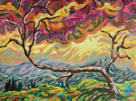 Guayabo 30 x 23 cm / Oil / Unframed, shipped in roll