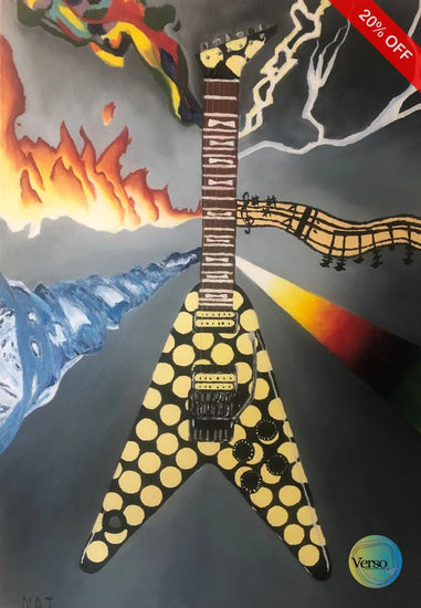 Guitar solo 50 x 70 cm / Oil / Unframed, shipped in a box