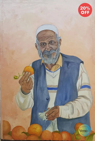 Hardworker 36 x 24 cm / Oil / Unframed, shipped in roll
