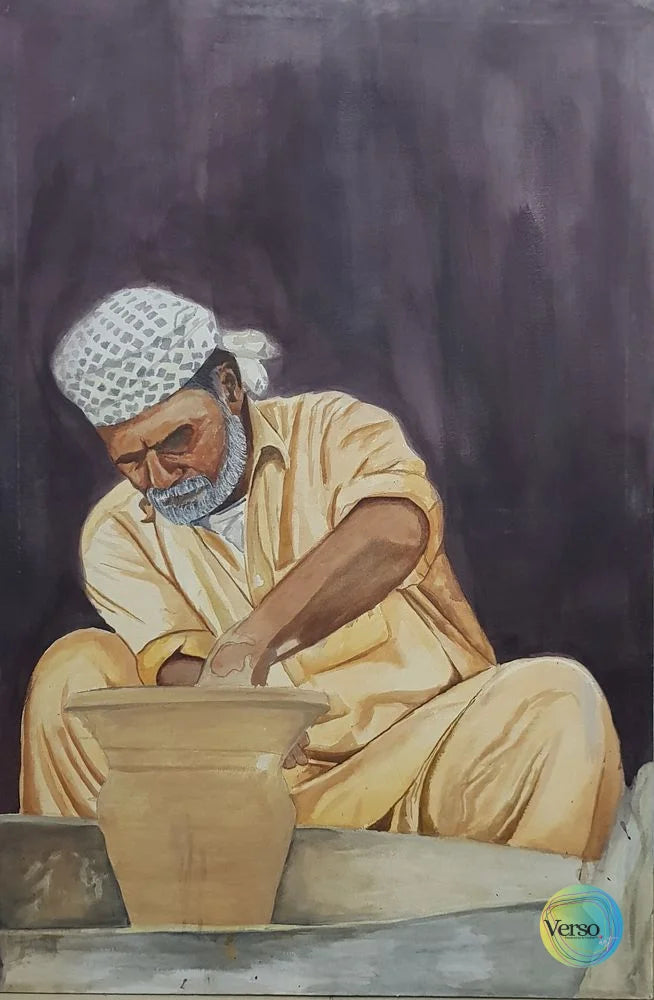 Hardworker 36 x 24 cm / Oil / Unframed, shipped in roll