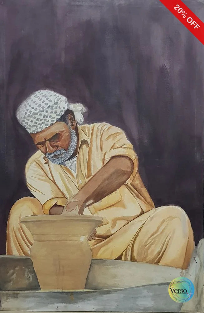 Hardworker 36 x 24 cm / Oil / Unframed, shipped in roll