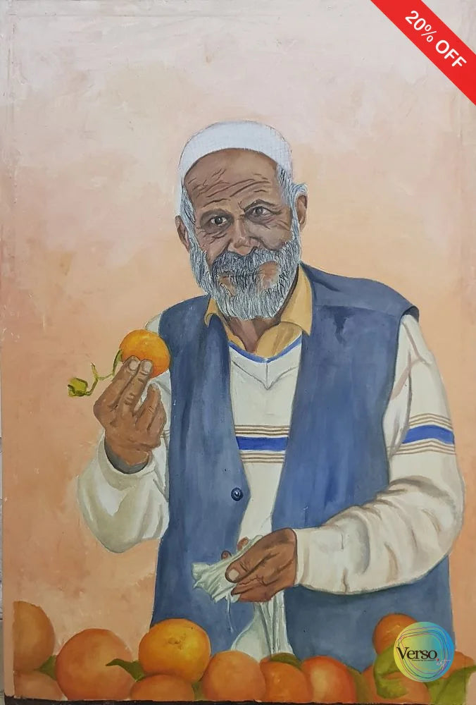 Hardworker 36 x 24 cm / Oil / Unframed, shipped in roll