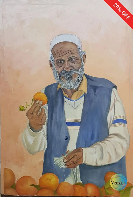 Hardworker 36 x 24 cm / Oil / Unframed, shipped in roll