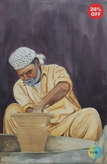 Hardworker 36 x 24 cm / Oil / Unframed, shipped in roll