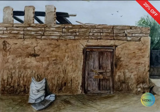 Hassan Fathy’s Village 35 x 25 cm / Watercolor / Unframed, shipped in roll