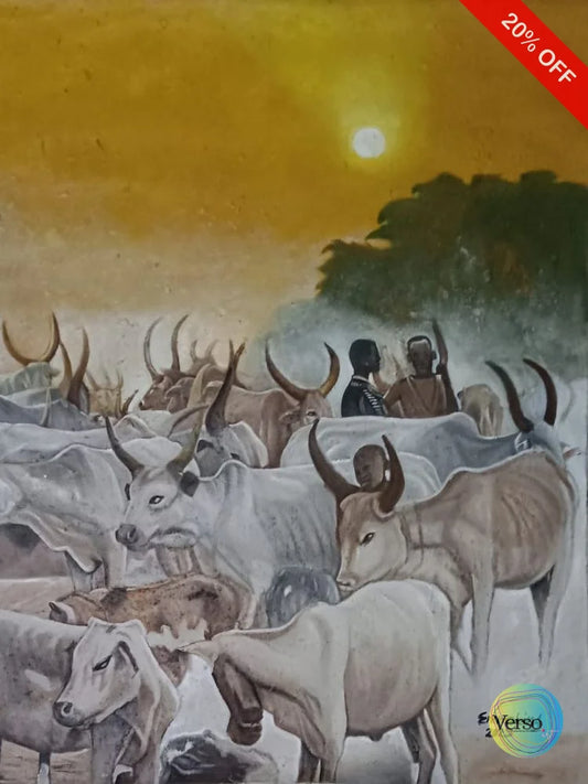 Herdsmen 36 x 47.5 cm / Oil / Unframed, shipped in roll