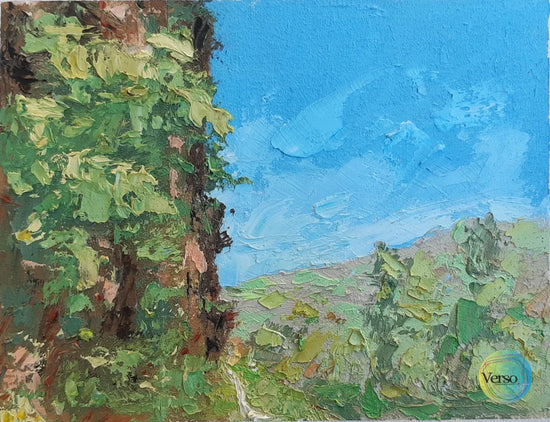 High Cliff 25 x 20 cm / Oil / Unframed, shipped in a roll