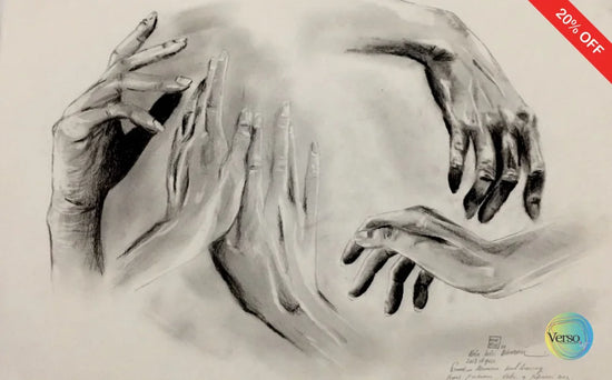 Hold 42 x 30 cm / Charcoal / Unframed, shipped in roll