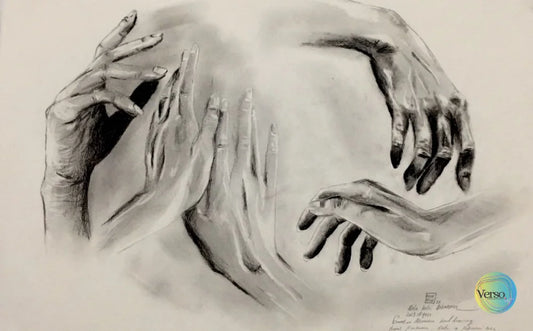 Hold 42 x 30 cm / Charcoal / Unframed, shipped in roll