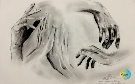 Hold - 42 x 30 cm / Charcoal / Unframed, shipped in a roll