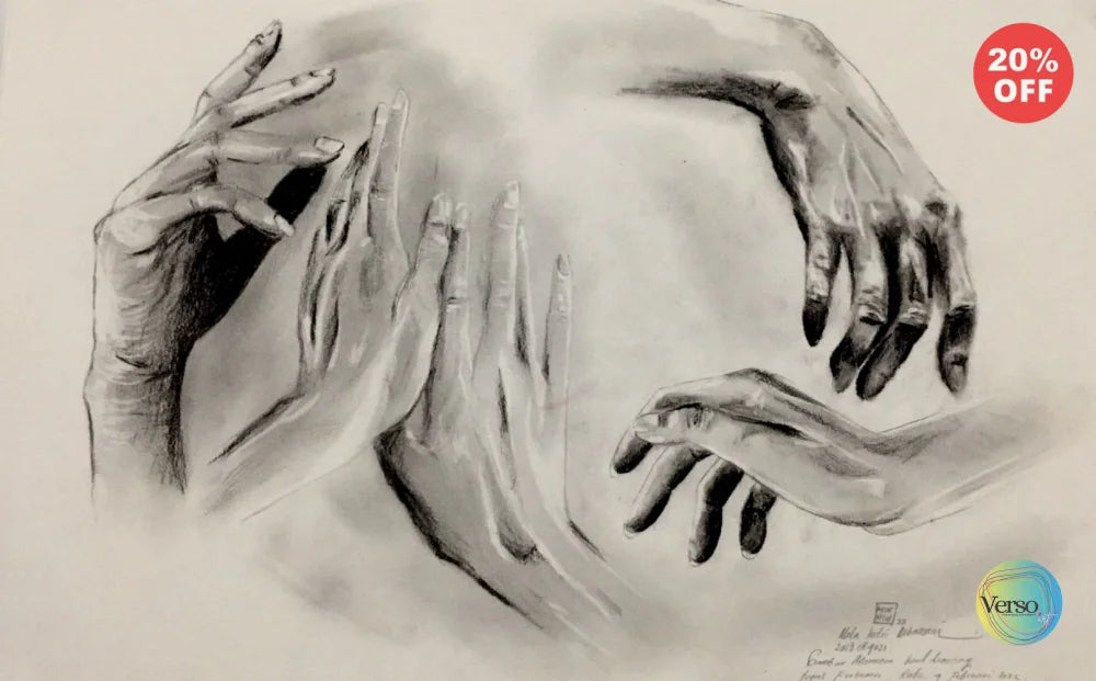 Hold 42 x 30 cm / Charcoal / Unframed, shipped in roll