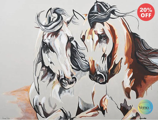 Horses 80 x 60 cm / Acrylic / Unframed, shipped in roll
