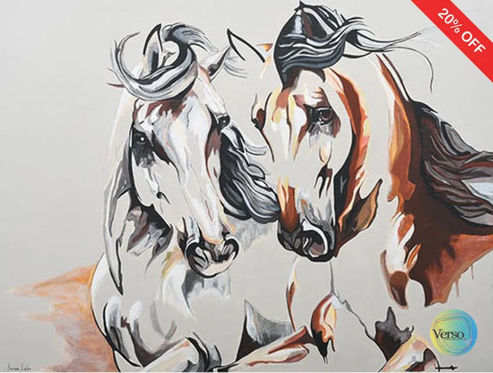 Horses 80 x 60 cm / Acrylic / Unframed, shipped in roll