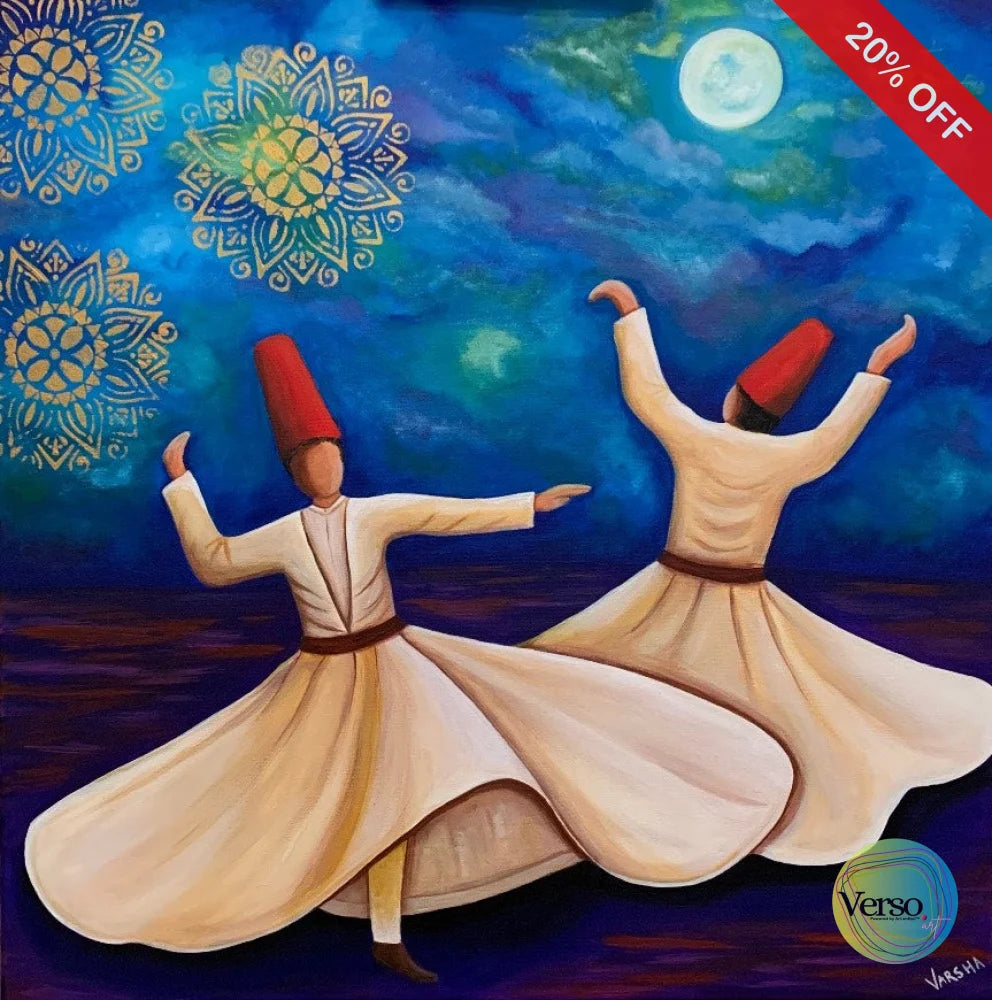 Ibadat-1 60 x 60 cm / Acrylic / Unframed, shipped in roll