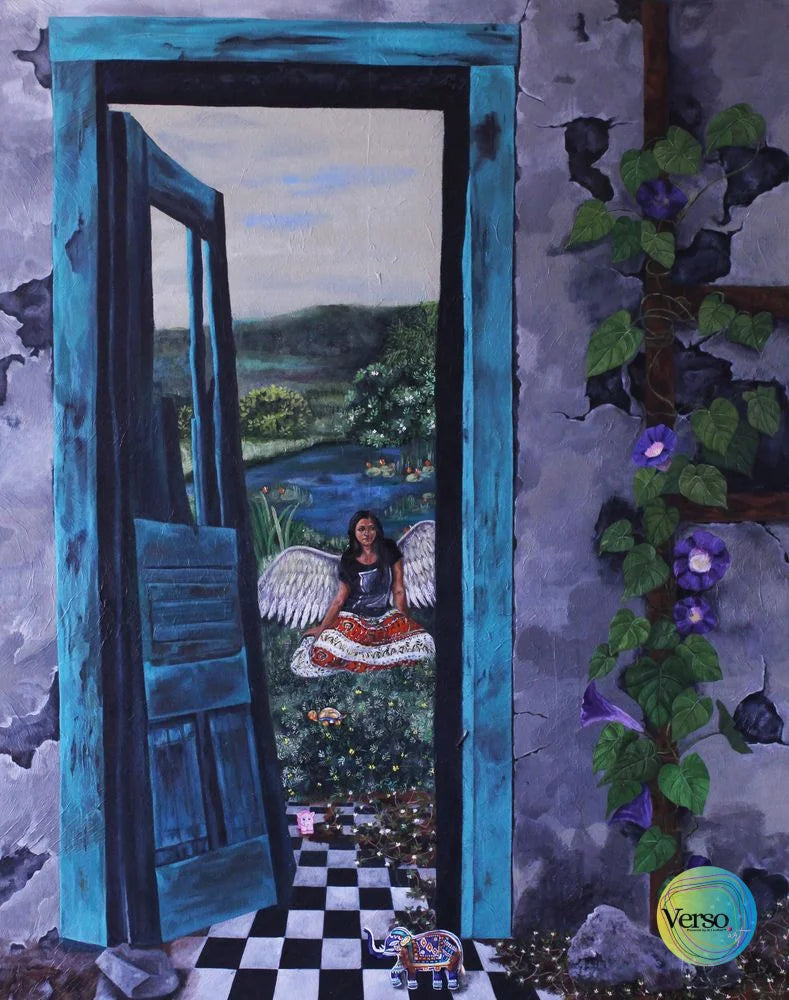 In the Garden of Paradise 48 x 38 cm / Acrylic / Unframed, shipped in roll