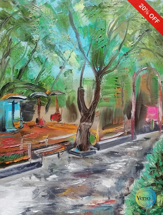 In the Park 40 x 50 cm / Oil / Unframed, shipped in a roll