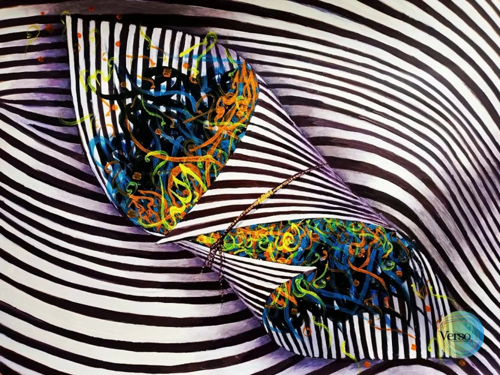 Inside 25 x 22 cm / Oil / Unframed, shipped in roll