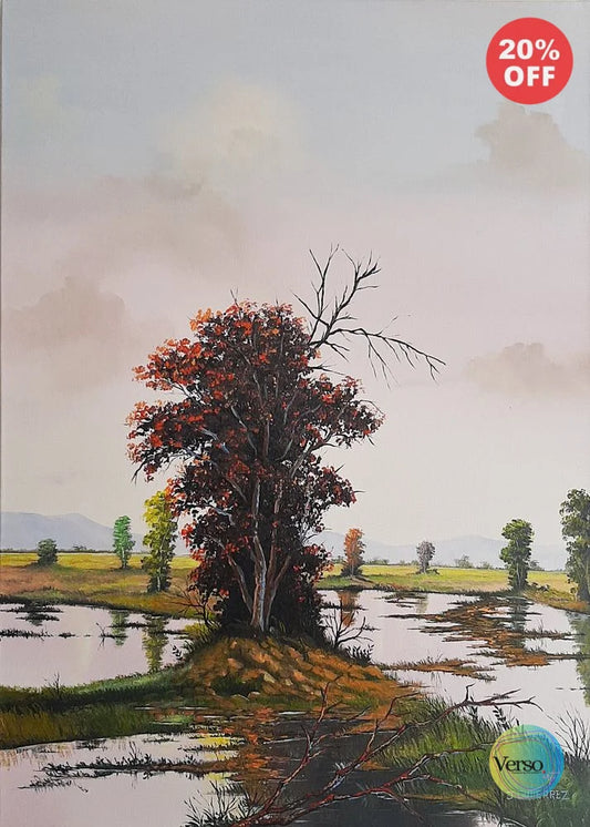 Inudacion 50 x 70 cm / Oil / Unframed, shipped in roll