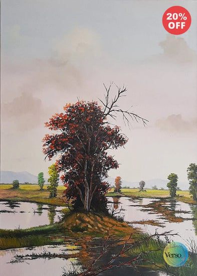 Inudacion 50 x 70 cm / Oil / Unframed, shipped in roll