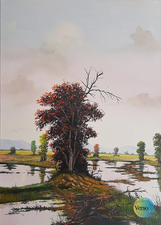 Inudacion 50 x 70 cm / Oil / Unframed, shipped in roll