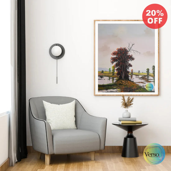 Inudacion - 50 x 70 cm / Oil / Unframed, shipped in a roll