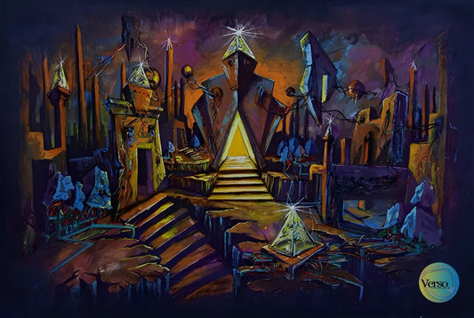 Journey to Agartha 40 x 26 cm / Gouache / Unframed, shipped in roll