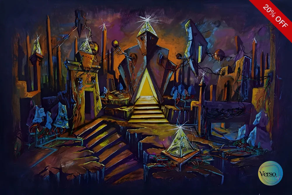 Journey to Agartha 40 x 26 cm / Gouache / Unframed, shipped in roll