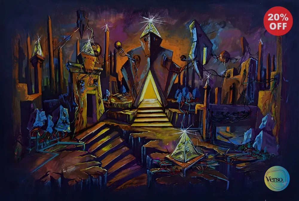 Journey to Agartha 40 x 26 cm / Gouache / Unframed, shipped in roll