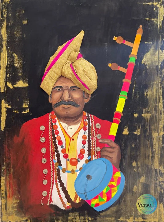 Joy of Cholistan Series 1 36 x 47.5 cm / Acrylic / Unframed, shipped in a roll