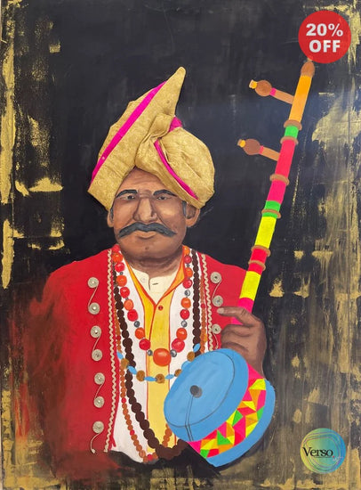 Joy of Cholistan Series 1 36 x 47.5 cm / Acrylic / Unframed, shipped in a roll