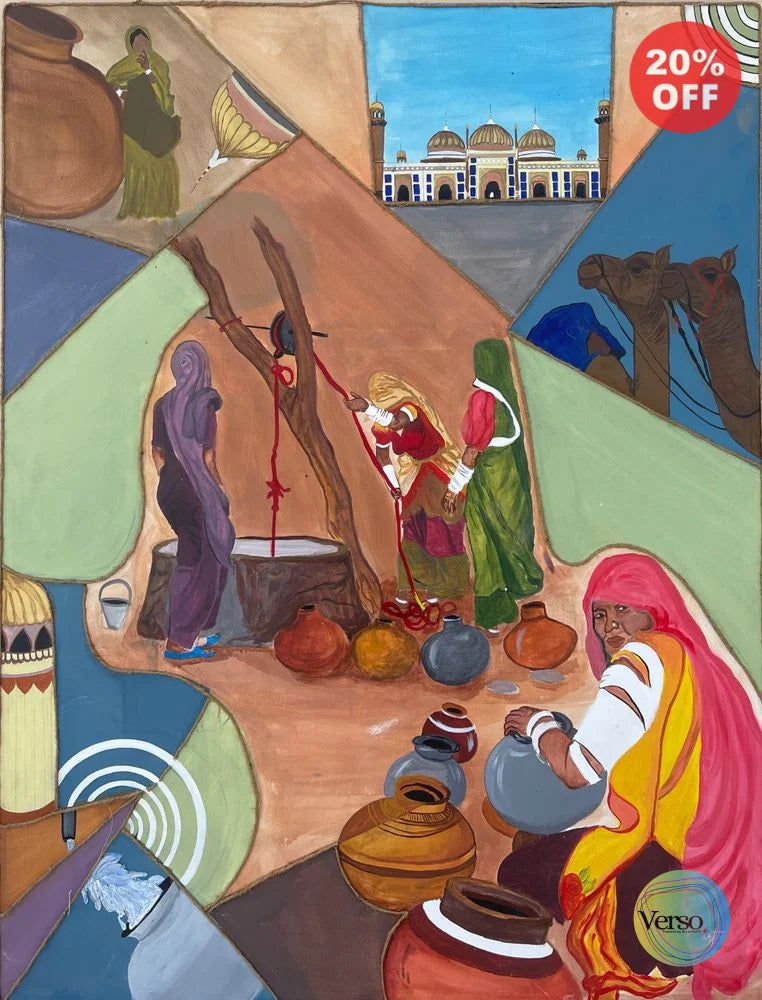 Joy of Cholistan Series 2 48 x 59.5 cm / Acrylic / Unframed, shipped in roll