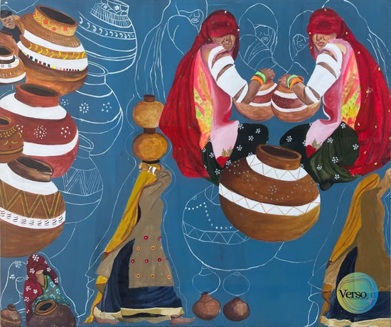 Joy of Cholistan Series 3 48 x 59.5 cm / Acrylic / Unframed, shipped in roll