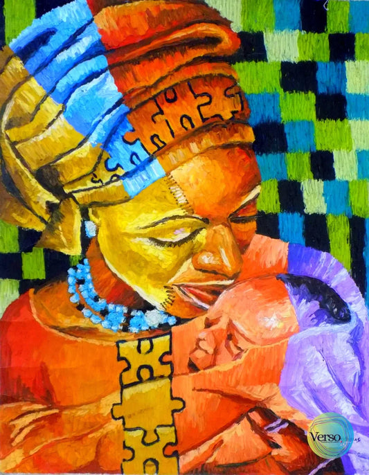 Joy of Motherhood 42 x 50 cm / Acrylic / Unframed, shipped in roll Art on Canvas