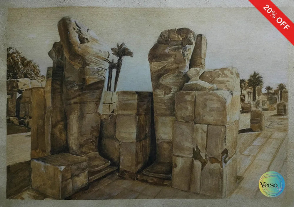 Karnak temple 42 x 30 cm / Pen & Ink / Unframed, shipped in roll