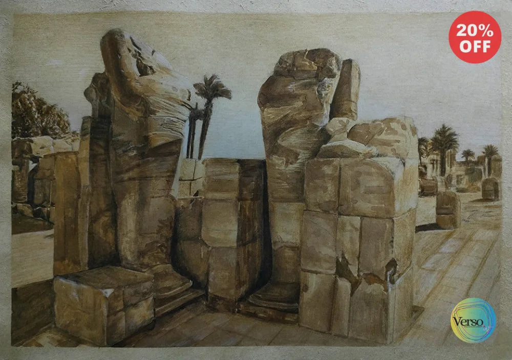 Karnak temple 42 x 30 cm / Pen & Ink / Unframed, shipped in roll