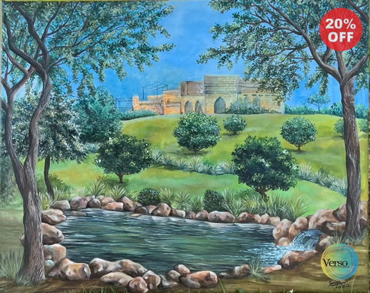 Katara Waterfalls 50 x 40 cm / Acrylic / Unframed, shipped in roll