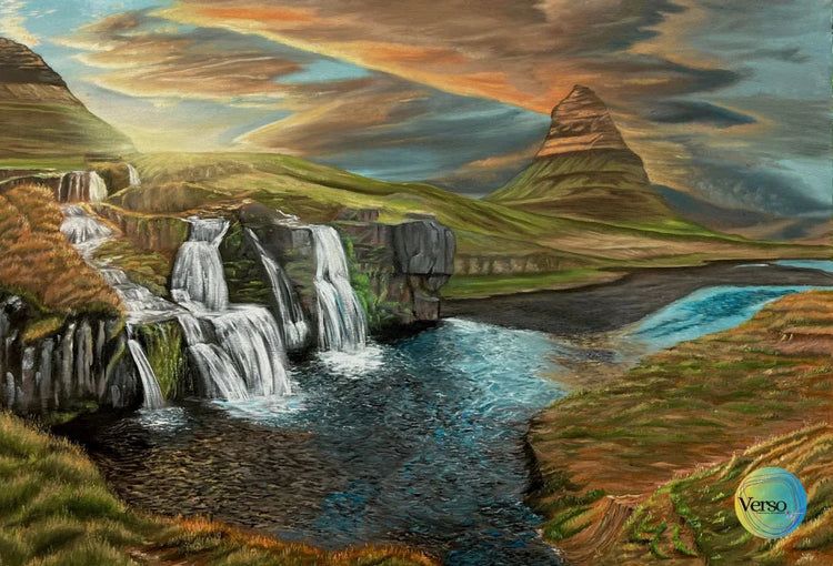 Kirkjufell 36 x 24 cm / Oil / Unframed, shipped in roll