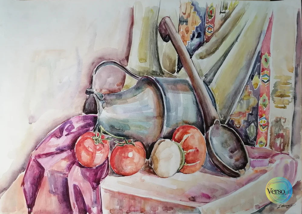 kitchenware - 61 x 42.9 cm / Watercolor / Unframed, shipped in a roll