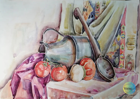 kitchenware - 61 x 42.9 cm / Watercolor / Unframed, shipped in a roll