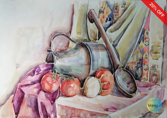 kitchenware 61 x 42.9 cm / Watercolor / Unframed, shipped in a roll