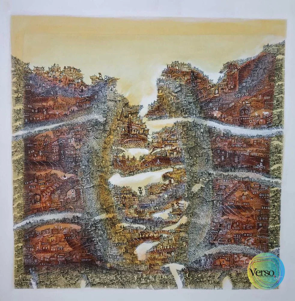 Krishna Leela 24 x 24 cm / Acrylic / Unframed, shipped in a roll