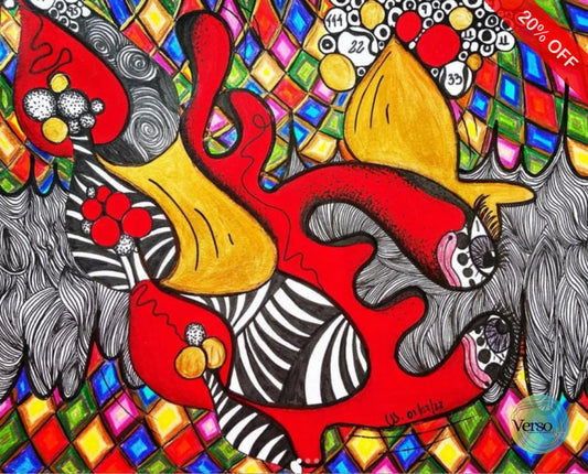 La Medusa Multicolor 35.7 x 28.1 cm / Mixed / Unframed, shipped flat