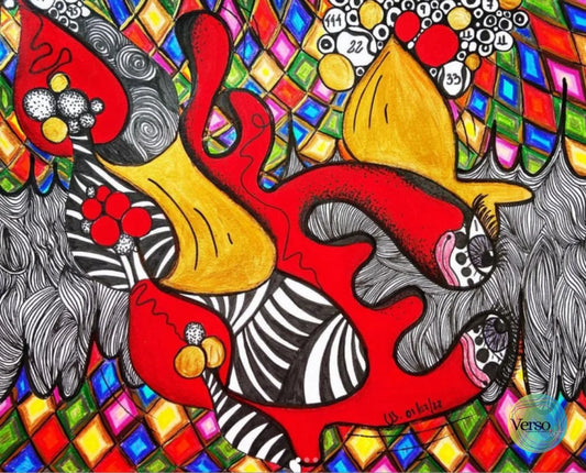 La Medusa Multicolor 35.7 x 28.1 cm / Mixed / Unframed, shipped flat