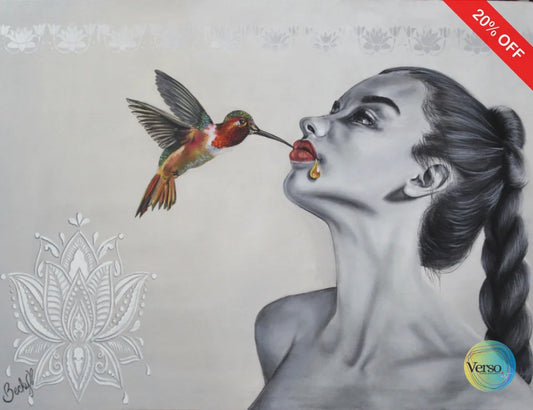 Labios de miel (Honey lips) 80 x 60 cm / Oil / Unframed, shipped flat