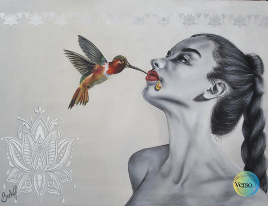 Labios de miel (Honey lips) 80 x 60 cm / Oil / Unframed, shipped flat