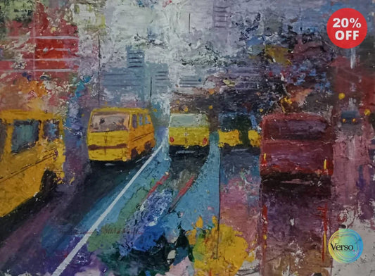 Lagos Again 16 x 12 cm / Oil / Unframed, shipped in roll