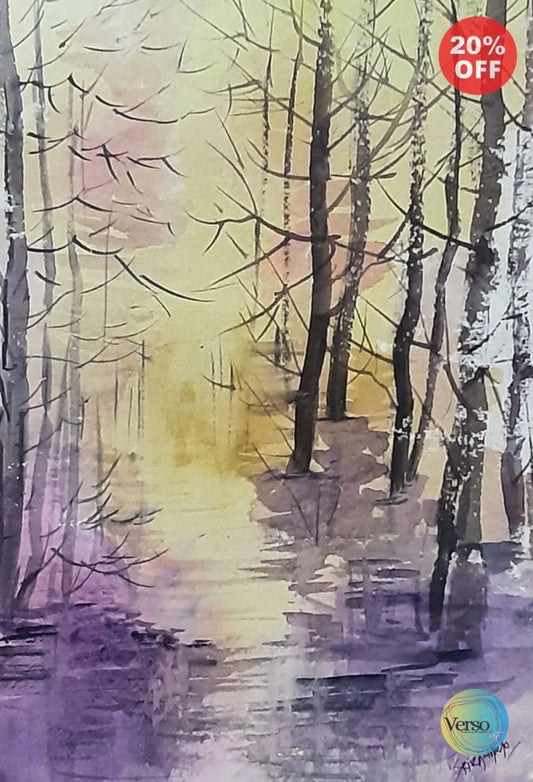 Landscape-1 10 x 14 cm / Watercolor / Unframed, shipped in roll