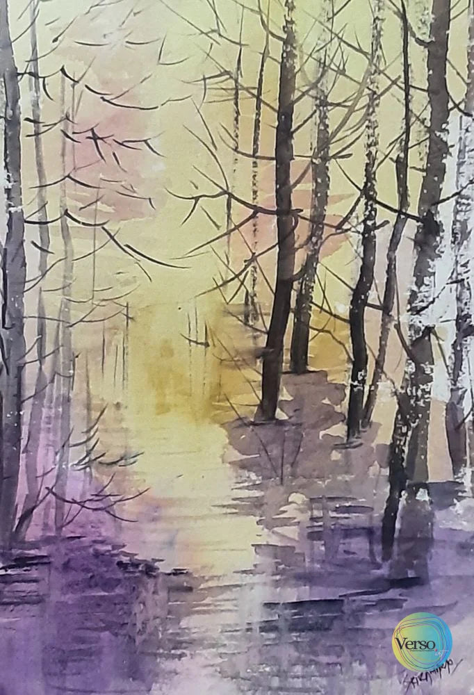 Landscape-1 10 x 14 cm / Watercolor / Unframed, shipped in roll